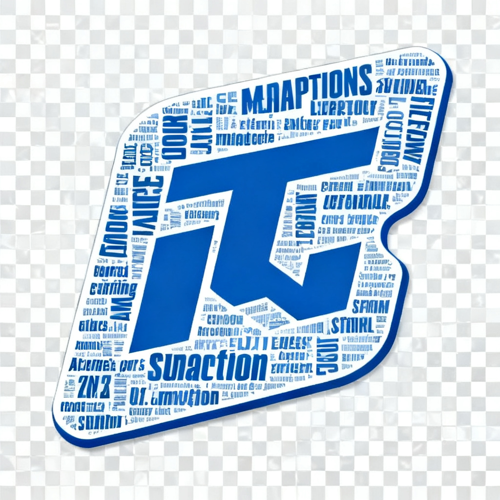 一个自定义形状的文字云，形状为特定品牌logo，文字颜色与品牌色一致，背景为透明，展示个性化定制效果。