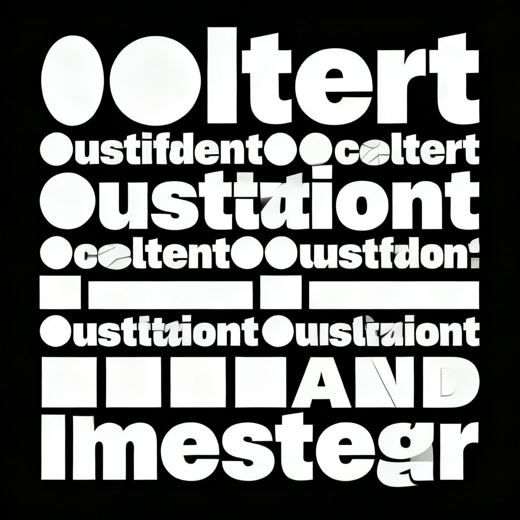 A flat, monochrome word cloud with generic shapes like circles and rectangles, representing outdated visualization methods