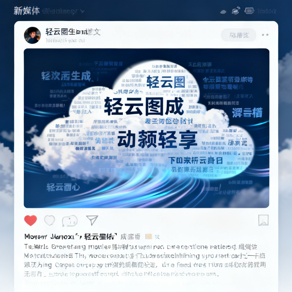 一篇新媒体推文，其中嵌入了一个由轻云图生成的动态文字云，文字云与推文内容紧密结合，吸引读者注意