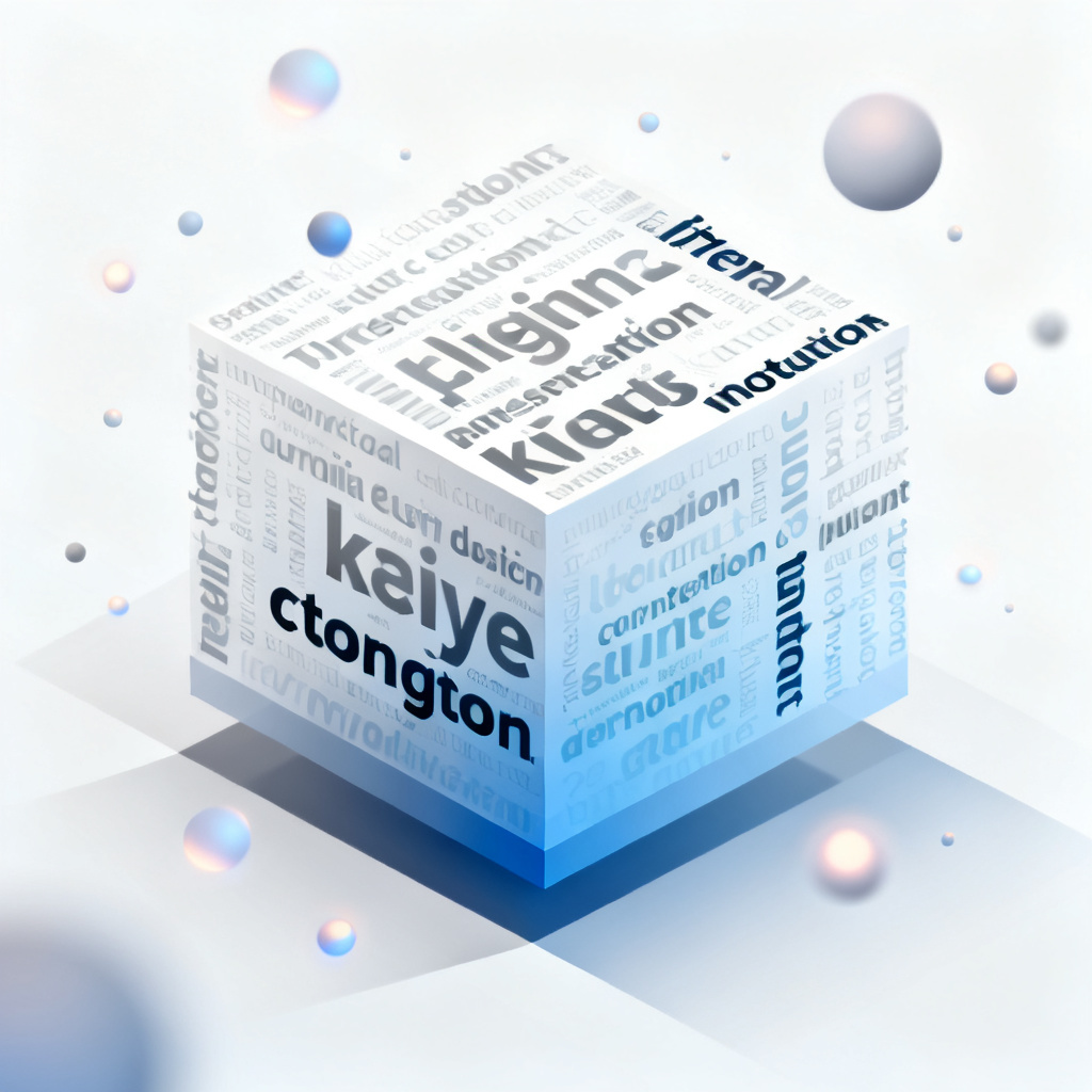 A word cloud video animation transitioning from 2D to 3D, with particles floating around, suitable for a presentation slide