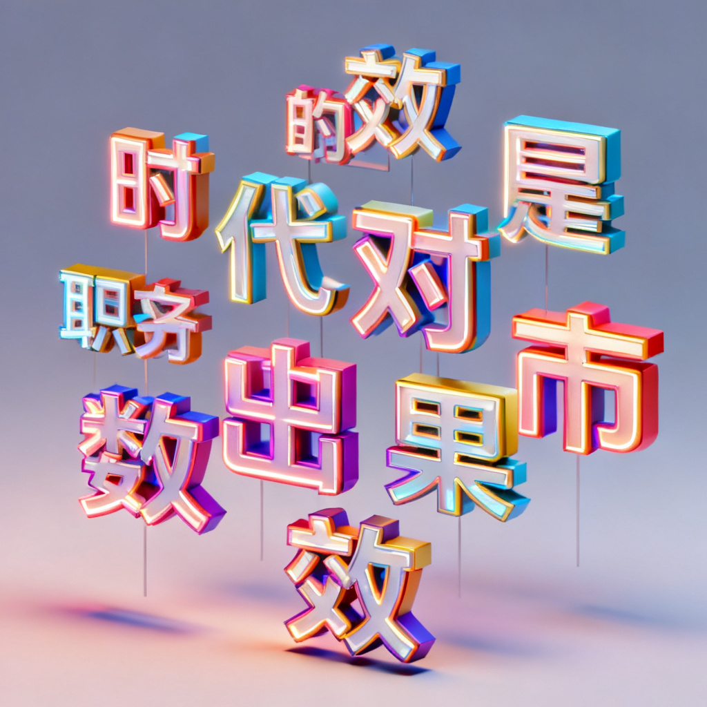 一张3D文字云效果图，文字立体突出，背景简洁，色彩鲜明