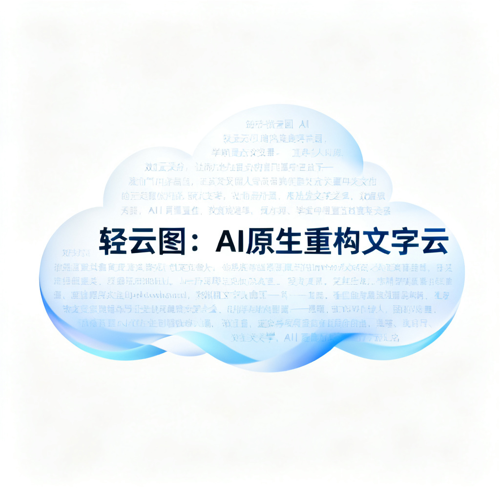 轻云图：AI原生重构文字云，效率与美学的双重天花板，文章配图，构图简洁，高清质感