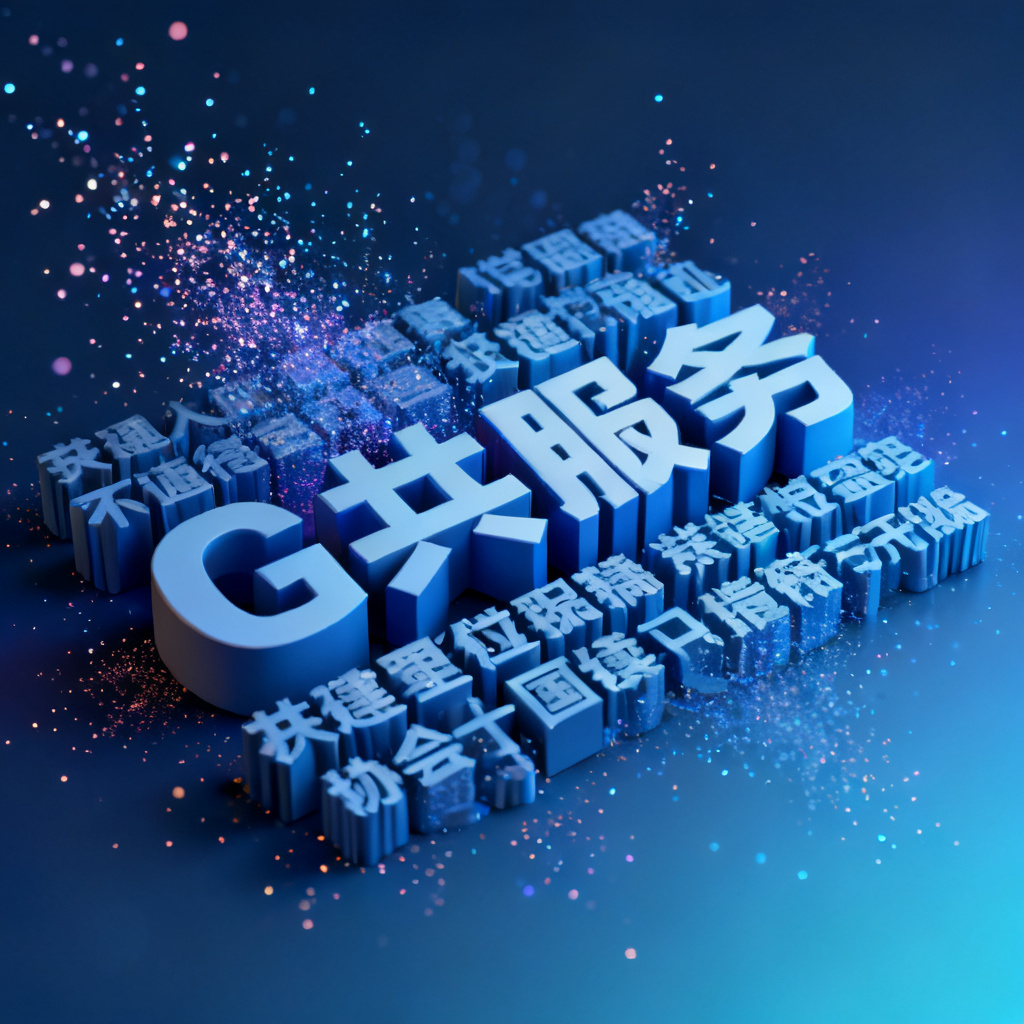 轻云图生成的3D文字云，核心词汇立体排布，背景深蓝色渐变，具有粒子飘散动画特效