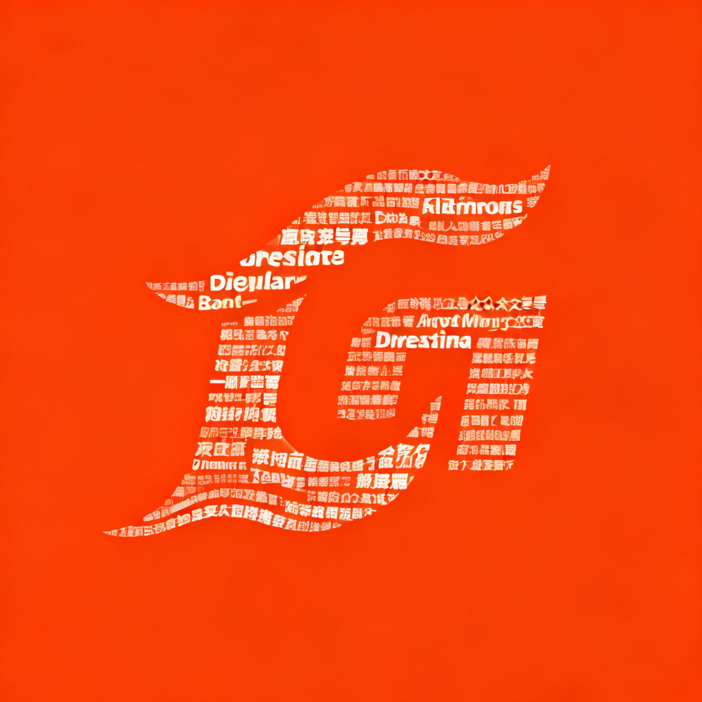 公众号文章配图,文字云形成品牌Logo形状,背景简约,色彩鲜明